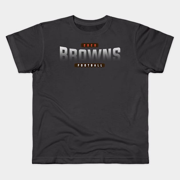 Browns Football Team Kids T-Shirt by igzine